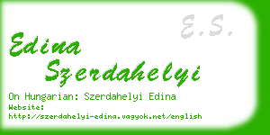 edina szerdahelyi business card